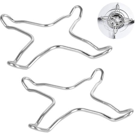 Set med 2 rustfrie stål gassbegrensere for gasskomfyr gasskomfyr støtte topprist