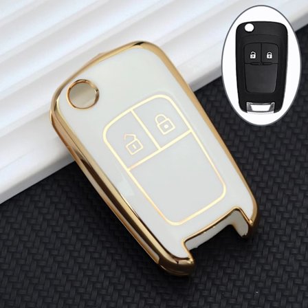2 Knapper TPU Fjernkontroll Nøkkel Shell Case Deksel for Chevrolet Cruze for OPEL VAUXHALL Insignia Astra Zafira for Buick Beskytter