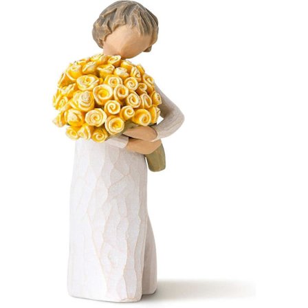 Willow Tree Overflod, Skulptureret Håndmalet Figur, gul