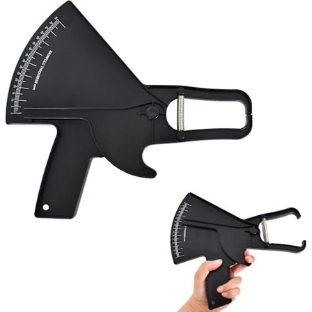 Professionel kropsfedtmåler, præcist kropsfedtmålingsværktøj, letlæselig kropsfedtmåler, til fitness, fedtforbrænding (sort)