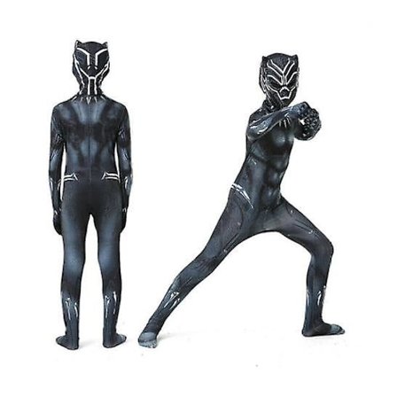 Kids Boy Black Panther Costume Superhero Cosplay Party Dress 125-135cm Z