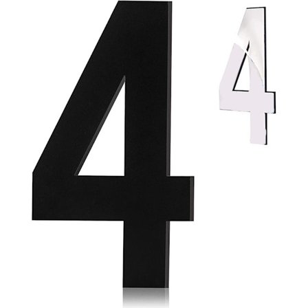 5" flytande husnummer Moderna husnummer 4 4