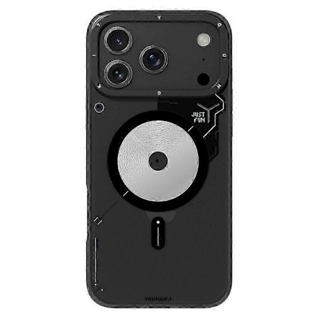 YOUNGKIT Kompatibel til iPhone 17 Pro Max Magnetisk Etui Unikt Diskdesign TPU + PC Telefon Bagcover