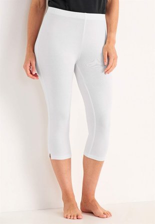 Cellbes of Sweden - Caprileggings med sidesplitter i hvit for damer i størrelse 38/40