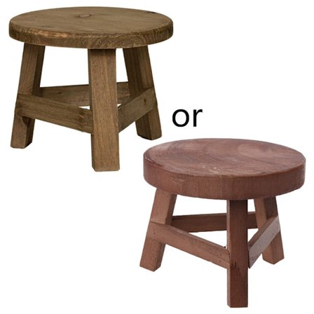 Mini Puinen Jakkarakukka Hylly Jakkarajalusta Vintage-tyylinen Kiinnike Sisä- ja Ulkotiloihin Kotiterassin Koristetyökalu