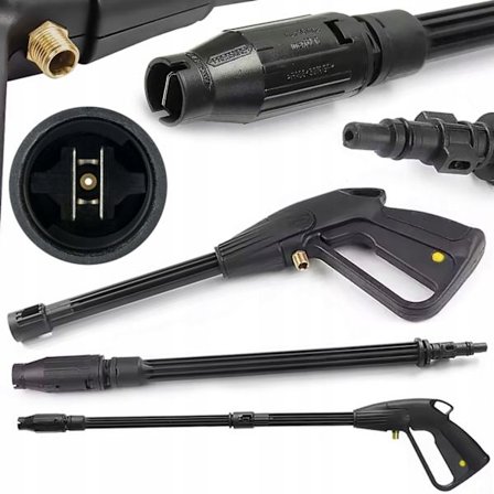 Hogtrykkspistol M14 – Justerbar Lanse 40 Cm | Solid Plast | Kompatibel med Karcher K2 K4, Bosch