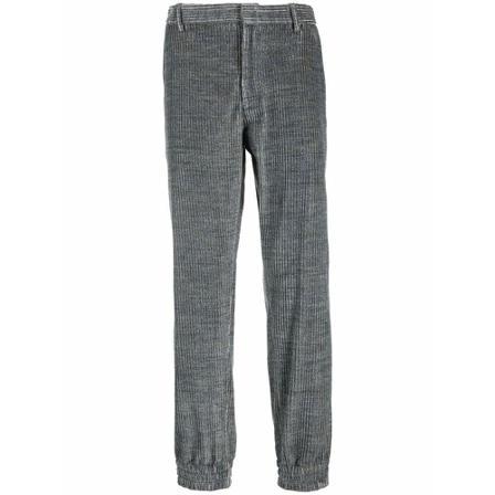 Emporio Armani, Tapered Trousers Grijs, Heren, Maat:L,Katoen