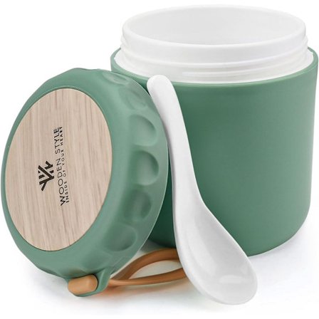 muesli mug to go 400 ml, yoghurtmugg to go med sked och lock