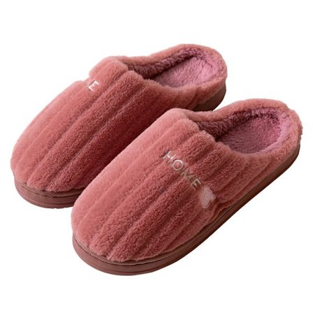 Høst og vinter hjem innendørs sklisikre tykk såle tøfler for menn og kvinner under postpartum periode varme lodne tøfler