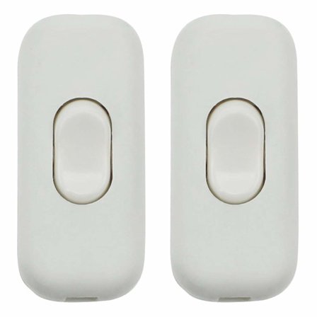 2 brytere 6A hvit online ledningsbryter for små enheter eller