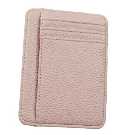 Pankkiluottokorttikotelo Multi-Slot-kukkaro naisille Miesten ohut korttikotelo Pink