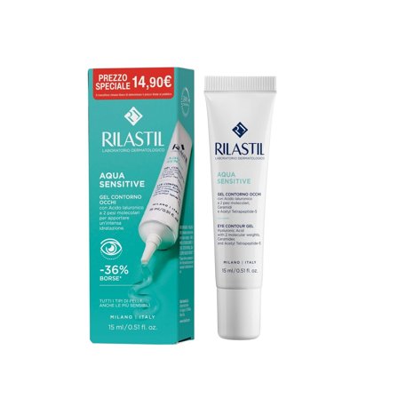 Rilastil Aqua Sensitive -Gel Contorno Occhi 15ml - Tratt.anti borse e occhiaie
