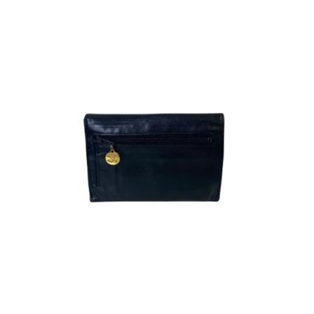 Chanel Vintage, Pre-owned Leather wallets Zwart, Dames, Maat:ONE Size,leer