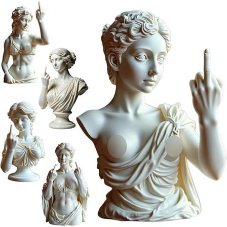 Venus-patsas - Rohkea kreikkalainen jumalatar Afrodite-hartsimuoto, romaaninen Venus-rintakuva-veistos asenteella, ainutlaatuinen kodin ja toimiston 