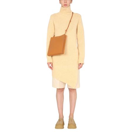 Jil Sander Long Asymmetric Sweater Gul, Dame
