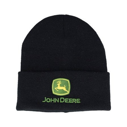 John Deere - Černá cuff Beanie - Beanie Black Cuff @ Hatstore