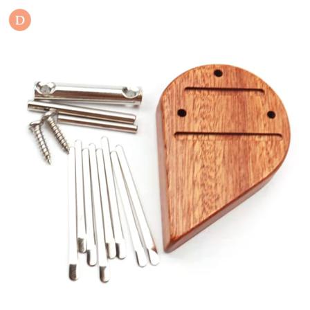 Gör-det-själv 8 Nycklar Kalimba Parts Thumb Piano Bridge Stämskruvar Kit P