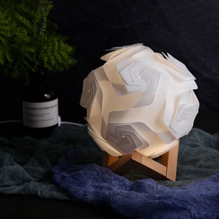 Smart Offline Stemmestyrt DIY Puslespill Lampe - Moderne IQ Puslespill Lys med Ikke-Polar Dimming, Timing, USB Plug and Play Barnevennlig Morsom Hjem