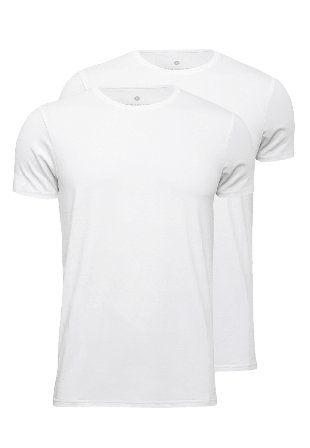 JBS of Denmark 2-pack Bambu, T-shirt O-neck, Svart T-shirts Herr Vit 3XL