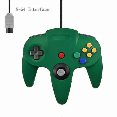 2 Pakke Klassisk Kablet N64 Kontroller Retro Spill 64-bit Gamepad Joystick Erstatning [db]