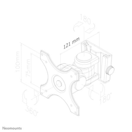 Neomounts by Newstar FPMA-W250 - brakett - full-motion - for LCD-skjerm - svart
