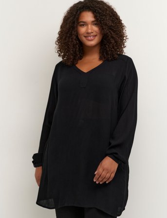 Kaffe Curve Kcami Ls Tunic - Black - 48