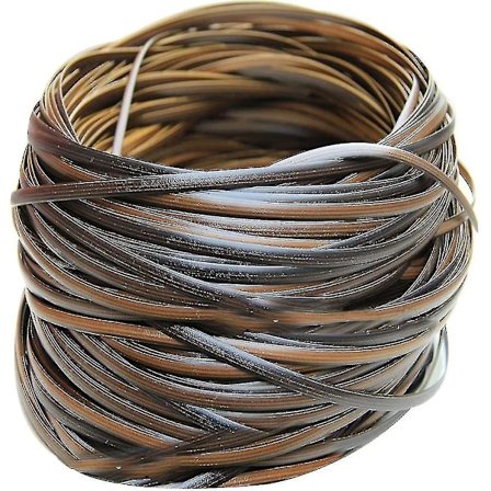 500g Syntetisk Rattan Vevemateriale Kaffegradient Flat Plast Rattan