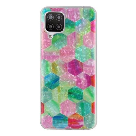 Deco Samsung Galaxy A22 4G Suojakotelo - Värikäs Hexagon