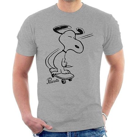 Snoopy Skateboard T-shirt herr - vuxen, 3xl