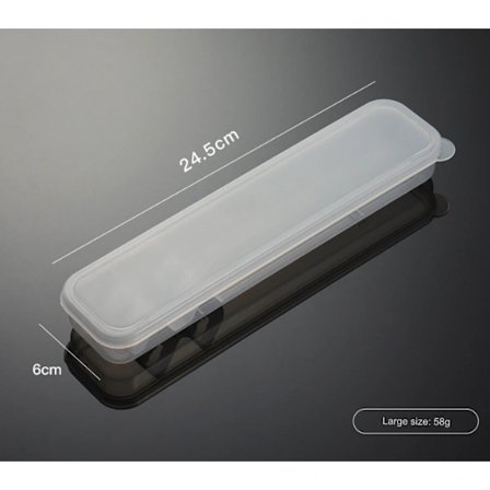 Bærbar Rejsebestikboks Husholdningsbestik, Genanvendeligt Bestiksæt, Rejse Camping Bestik Opbevaringsboks Transparent