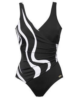 Baddräkt Julia Svart/vit - 40 - Damella