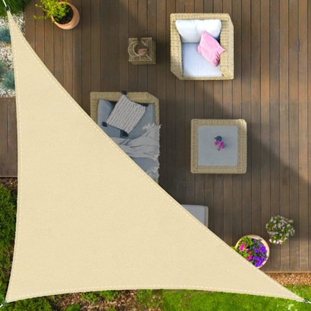 Rätvinklig Triangelmarkis 3m x 3m x 4.3m 98% UV-Tålig Markis