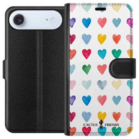 Kompatibelt Plånboksfodral till Apple Apple iPhone 17 Air Cactus and Friends - Watercolor Love Grid