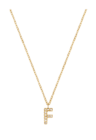 Mockberg Petite Stone Letter F Gold Necklace Smycken & klockor Dam Guld ONESIZE