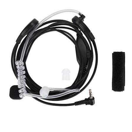3,5 mm 1-pinners mikrofon akustisk tube ørepropp headset for toveisradio