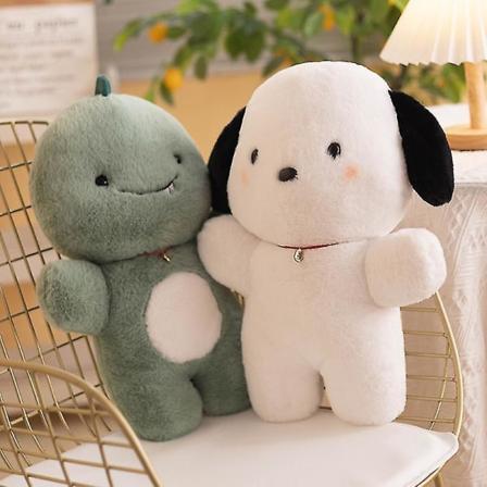 Mjuk Kawaii Kaniner Plyschleksak Stoppade Djur Hund Dinosaurie Svart Katt Baby Gosig Plushie Dockor Baby Blidka Leksaker dog 23cm