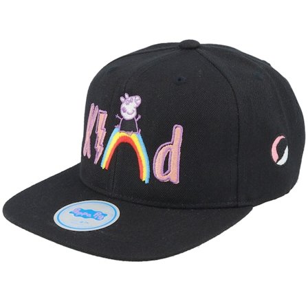 Kinder Peppa Pig - Schwarz snapback Cap - "Kinder Black Kind Rainbow Snapback " @ Hatstore