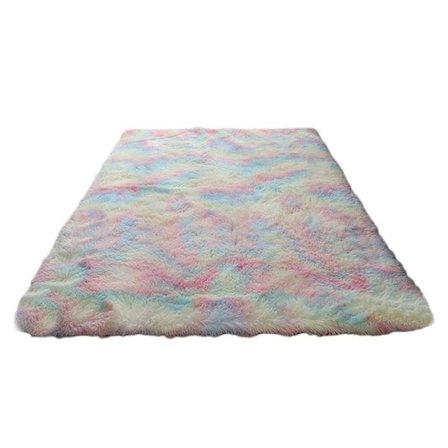 Tepper i imitert pels, grått sengeteppe, sofamatte, supermykt teppe til stue, soverom, barnerom, bil, spisestue, fluffy barnematte (80 x 150)