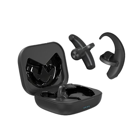 Tws Bone Conduction Earbuds Trådlösa Hörlurar Bluetooth Headset För Sport Löpning Bär Smärtfri W(Svart)