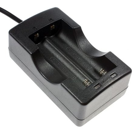 Dubbel batteriladdare för 18650-batterier