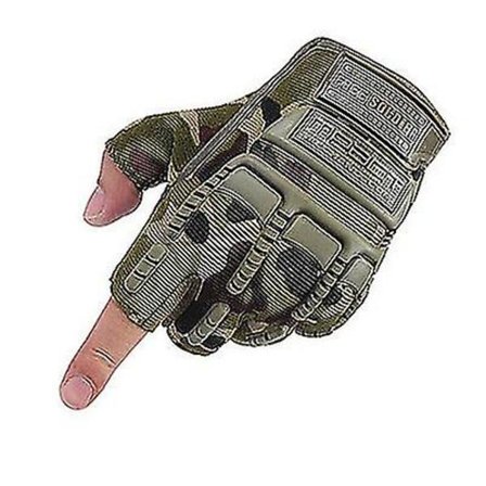 Kamuflasje Grønn Herre Spesialstyrker Klatring Sykling Fitness Sport Beskyttende Halvfinger Taktiske Hansker Az12930