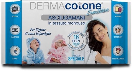 Dermacotone Sensitive Asciugamani Speciale 80x40 cm 16 Pezzi