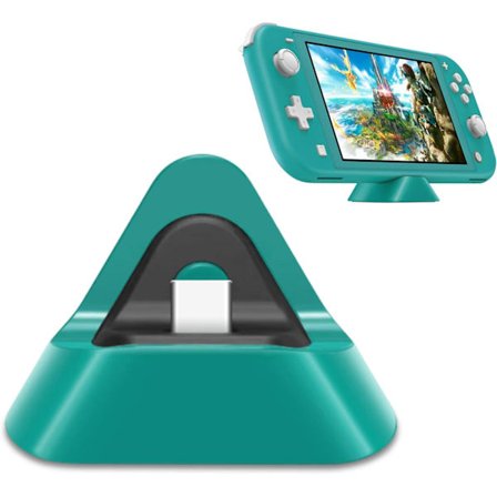 Laddningsstation kompatibel med Nintendo Switch Lite och Switch,