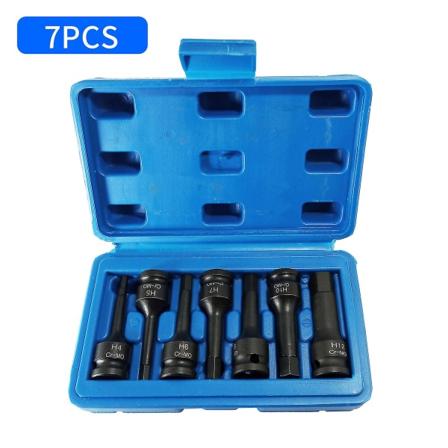 7 kpl iskevä set H4 H5 H6 H7 H8 H10 H12 kuusiokoloavaimet ruuvimeisselin kärkihylsyn jakoavaintyökalut 3/8" Square Drive CZ