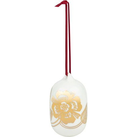 Marimekko Tiara juleornament, hvit/gull' - 'Hvit / gull