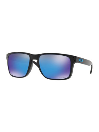 Oakley Men's Sunglasses with a frame made of synthetic in black and lenses made of polycarbonate in blue