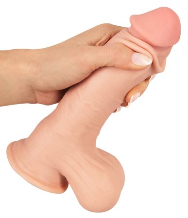 Dildo with movable Skin 19.9 cm - Nature Skin