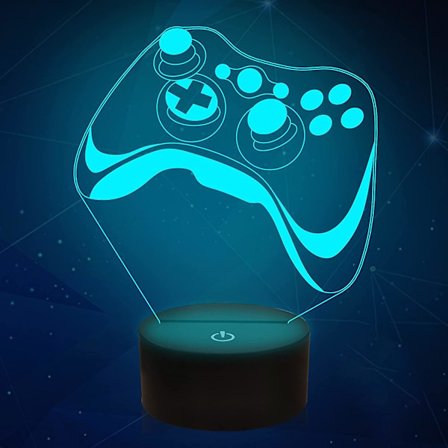 Ps4 /ps5 / Ps3 Gamepad Controller 3d Nattlampa 16 Färgförändrande Skrivbordslampor Gamer Rum Decor Led Set Up Ljus För Playstation4orange