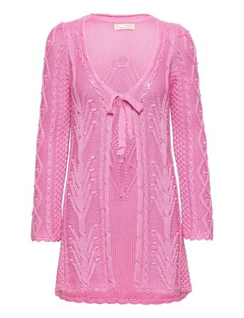 Mary Long Cardigan Strikket Trøje Cardigan Lyserød ODD MOLLY