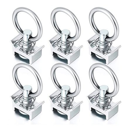 Enkeltboltbeslag med ring i rustfritt stål for L-Track/Airline Track